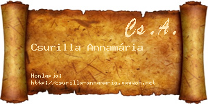 Csurilla Annamária névjegykártya